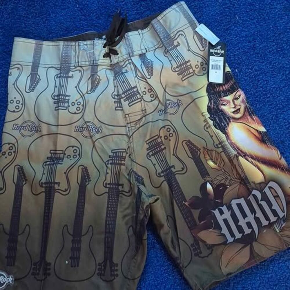 Hard Rock Cafe Vintage Surf Pinup Board  Shorts size 30
